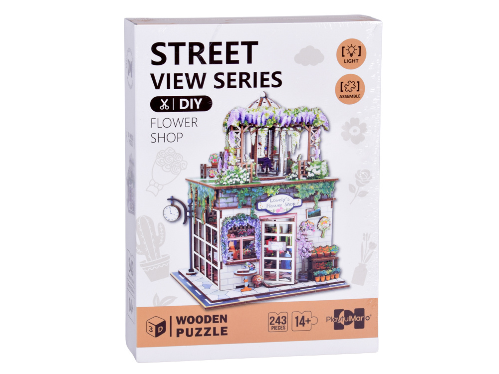 Drevené 3D PUZZLE série kvetinárstva budova 243 prvkov osvetlenia ZA6015 pol_pl_Wooden-PUZZLE-3D-Series-Flower-Shop-Building-243-elements-lighting-ZA6015-22875_1