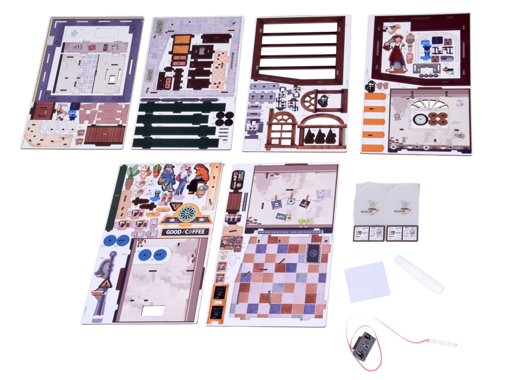 Drevené 3D PUZZLE série budova Kaviareň 120 prvkov osvetlenie ZA6012 pol_pl_Drevené-PUZZLE-3D-séria-budova-Kaviareň-120-elements-osvetlenie-ZA6012-22872_2